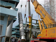 Erection and Installation Column Separator at Oleochemical Plant for Carotino Sdn. Bhd Pasir Gudang.