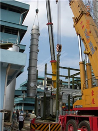Erection and Installation Column Separator at Oleochemical Plant for Carotino Sdn. Bhd Pasir Gudang.