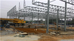 Fabrication, Erection and Welding of Steel Structure at Times Ceramica, Tanjung Langsat.
