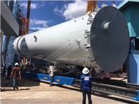 Lifting of Tank to Low Loader for Sending to Singapore